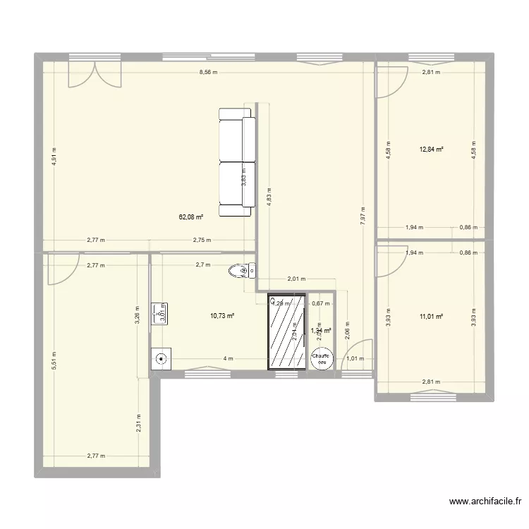 Alexandre 3. Plan de 5  et 98 m²