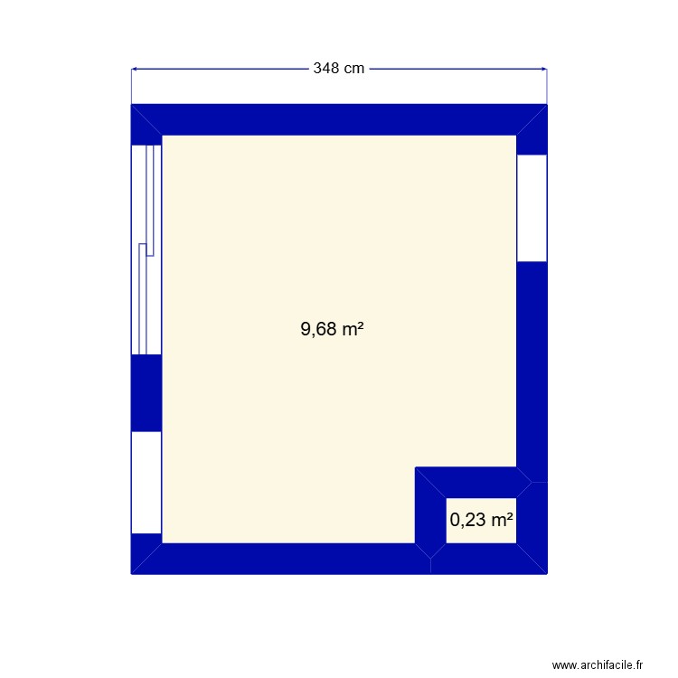cuisine 2. Plan de 2 pièces et 10 m2