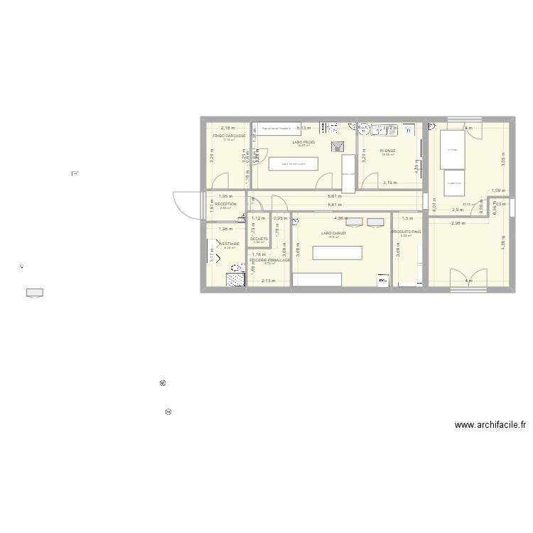 BASE 2. Plan de 10 pièces et 115 m2