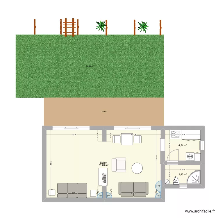 studette. Plan de 3 et 39 m² studette. Plan de 3 et 39 m²