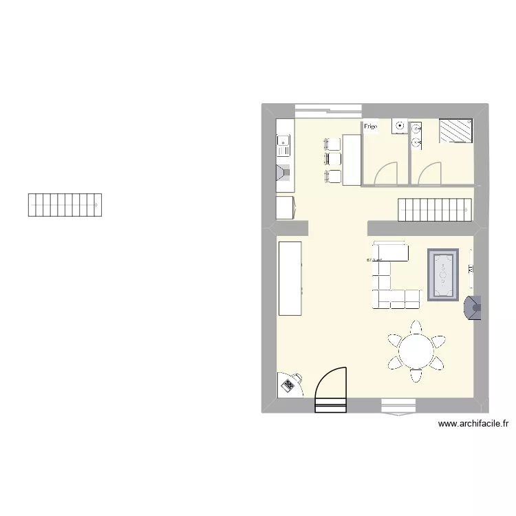 maison melvin. Plan de 1 pièce et 67 m²