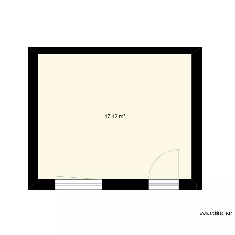 studio &eacute;tudiant. Plan de 