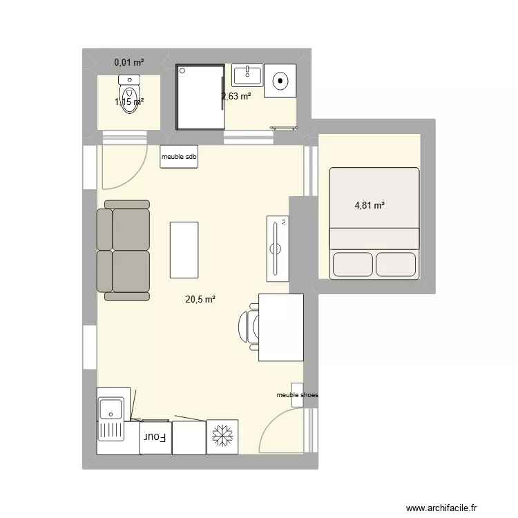 acacias. Plan de 5 et 29 m² acacias. Plan de 5 et 29 m²