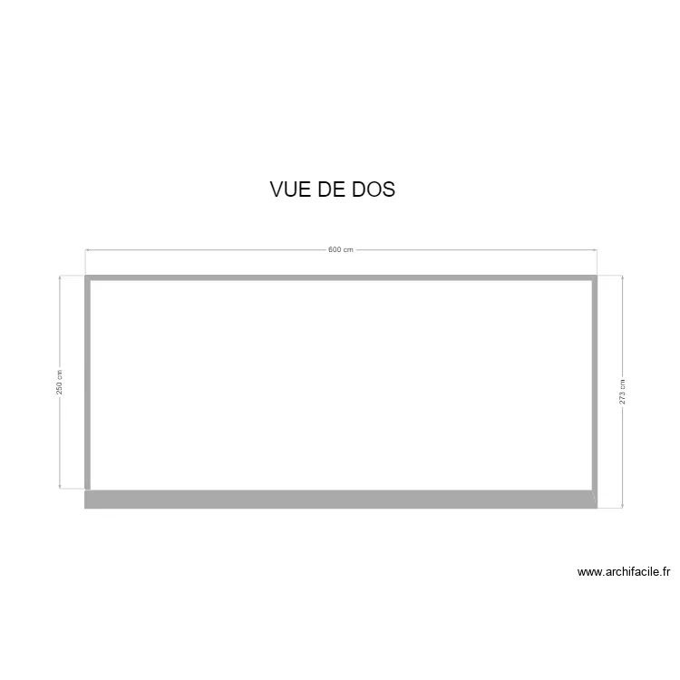 PLAN DE COUPE vue arriere. Plan de 