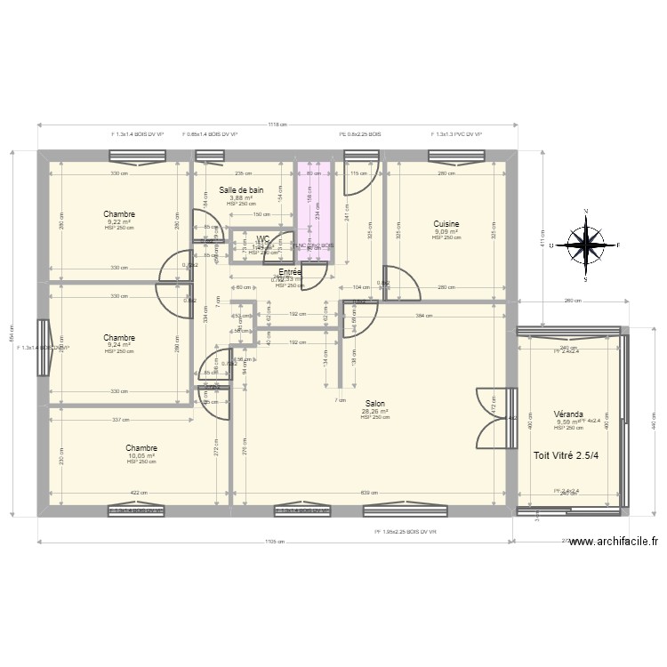 ML24005097 MARIOLLE. Plan de 10 pièces et 93 m2