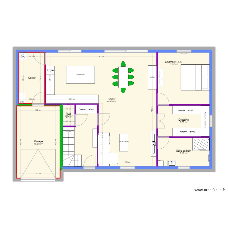 Projet construction. Plan de 0 pièce et 0 m2