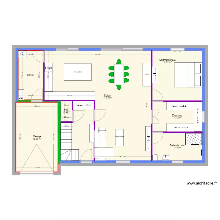 Projet construction. Plan de 