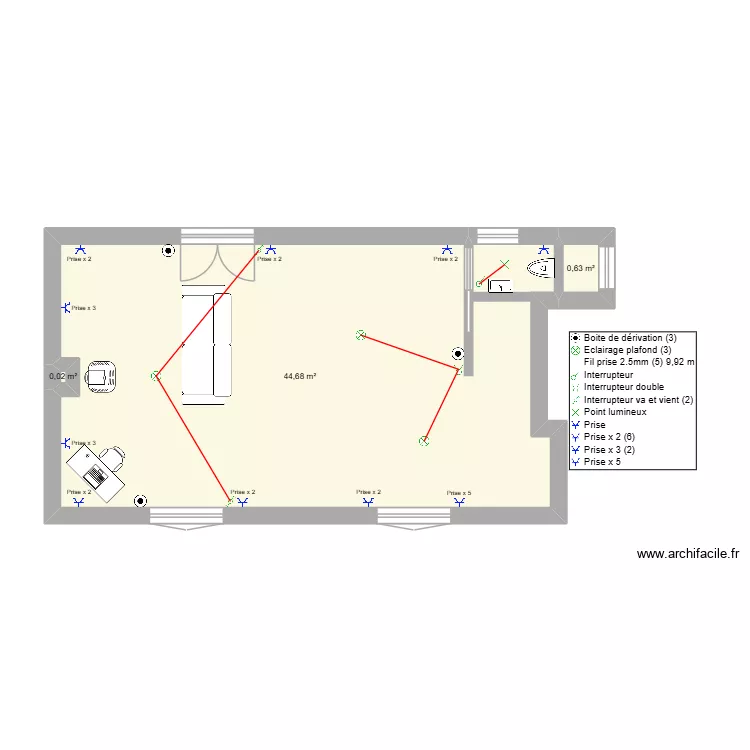 elec mérinchal. Plan de 3 et 45 m² elec mérinchal. Plan de 3 et 45 m²