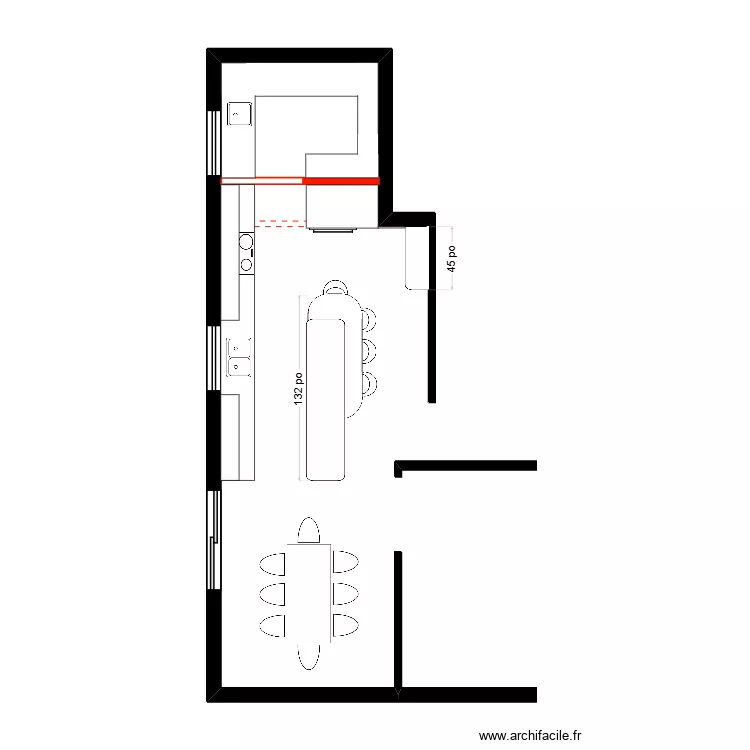 a boucher. Plan de 