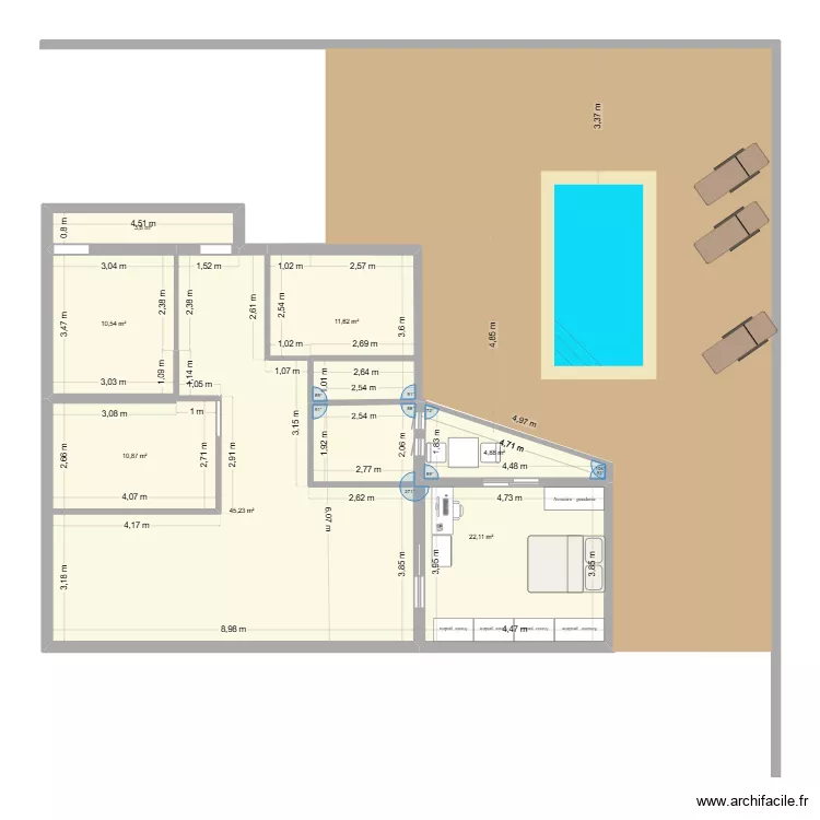 Extensionv 2 etage. Plan de 7 Pièces et 109 m² Extensionv 2 etage. Plan de 7 Pièces et 109 m²