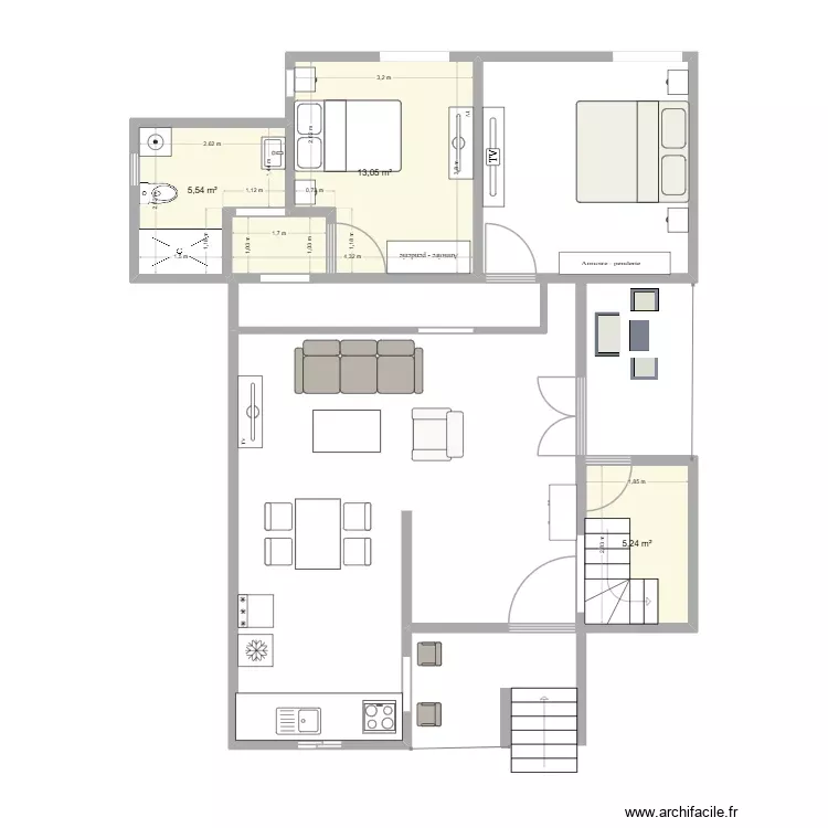 BERENICE 3. Plan de 3 Pièces et 24 m² BERENICE 3. Plan de 3 Pièces et 24 m²