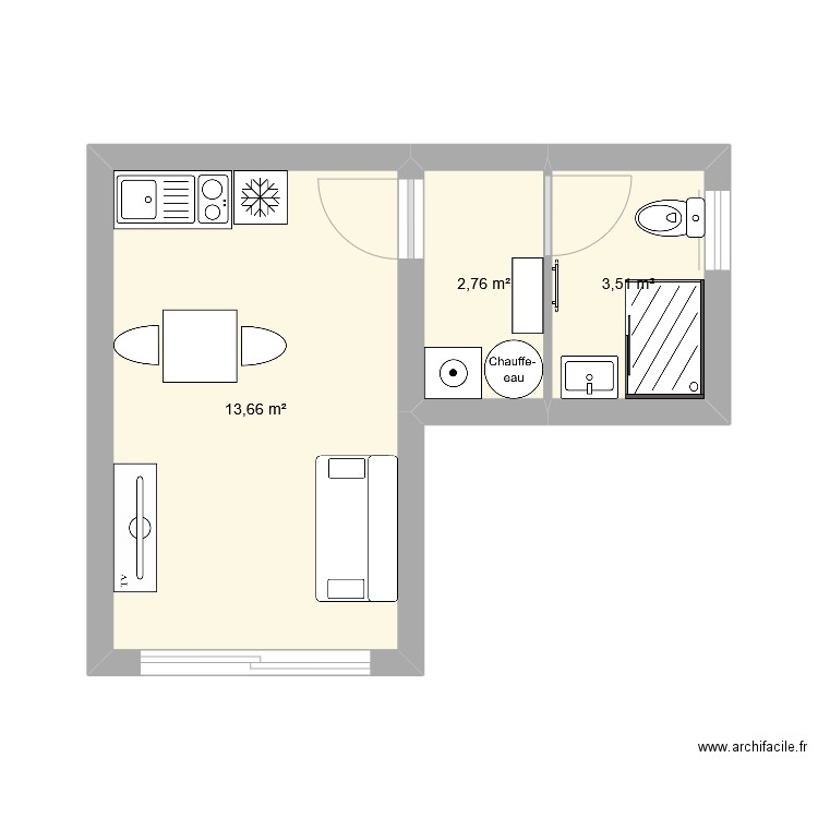 garage julia bayonne. Plan de 3 pièces et 20 m2