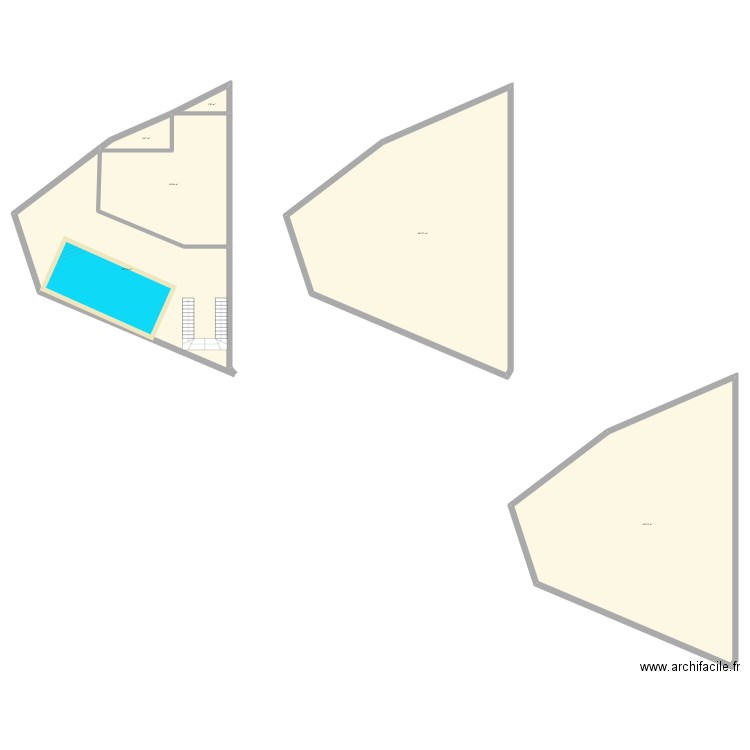 Étage Piscine. Plan de 6 pièces et 564 m2