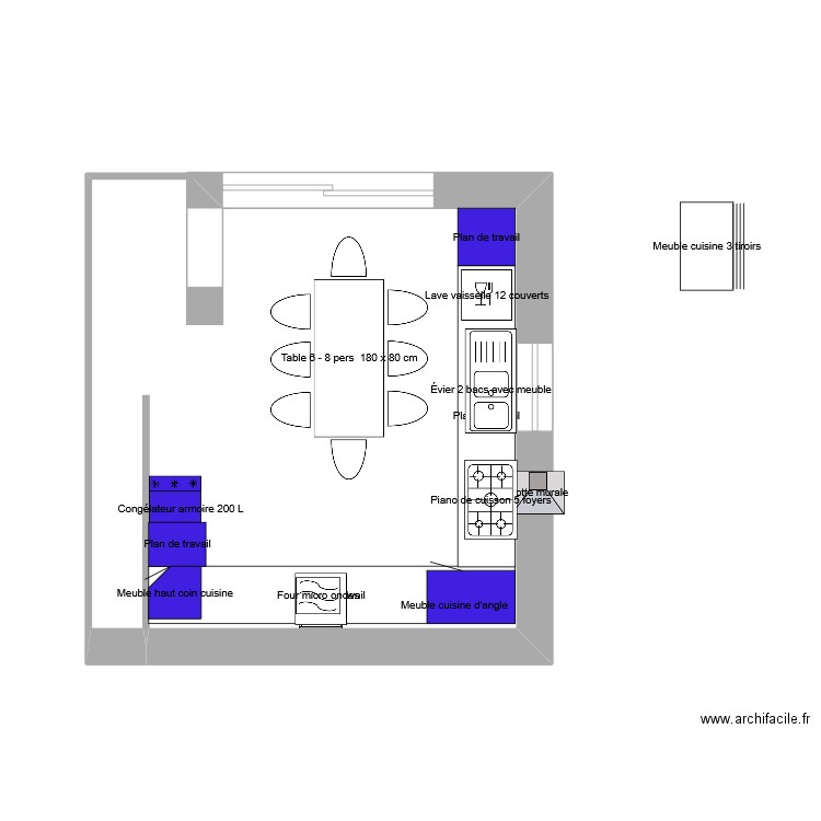 CUISINE. Plan de 0 pièce et 0 m2