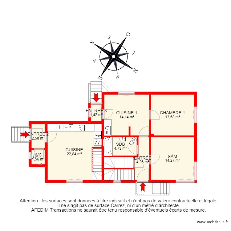 BI 19170 - . Plan de 30 pièces et 235 m2