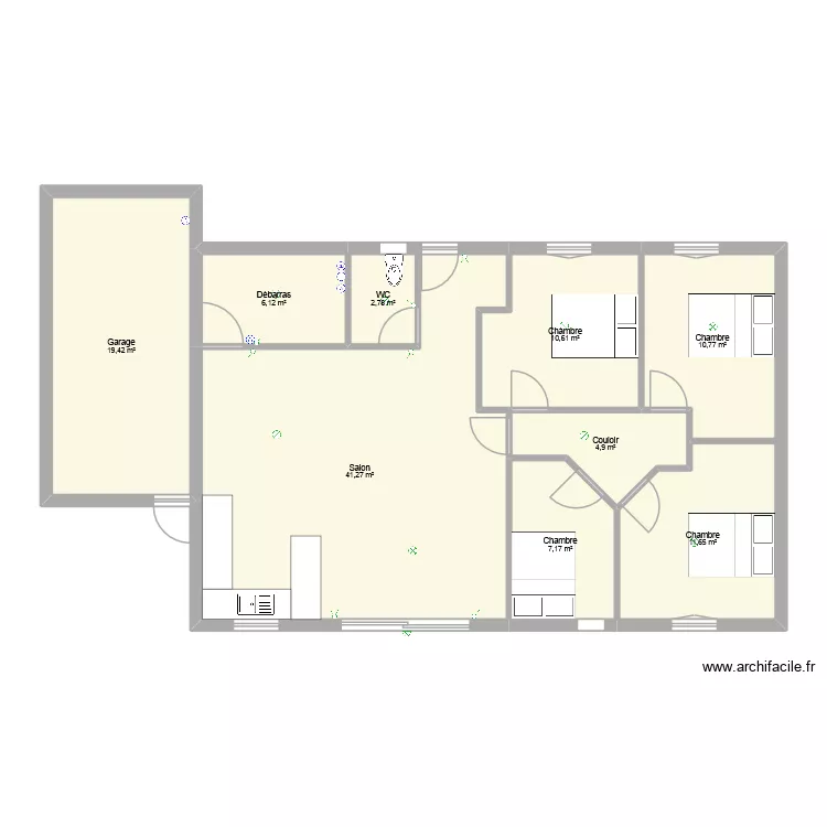 Essai. Plan de 9  et 115 m²