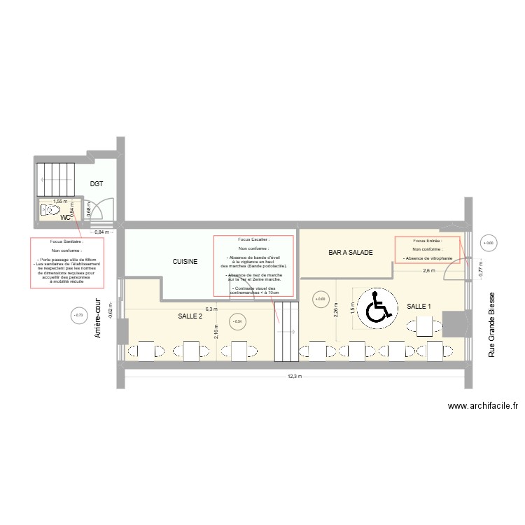 Salad'ile AV Travaux. Plan de 4 pièces et 64 m2
