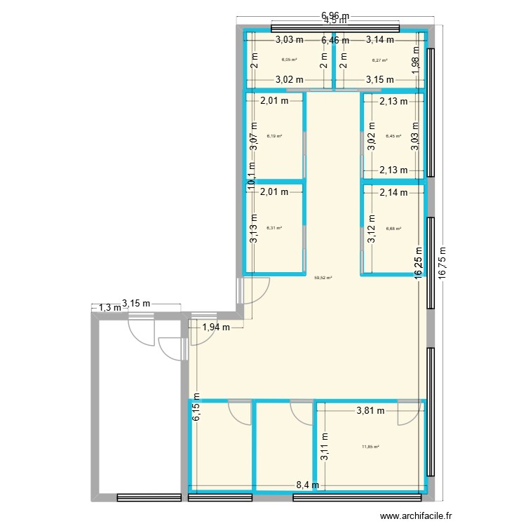 PLAN VELIZY am&eacute;nag&eacute; BIS. Plan de 0 pièce et 0 m2