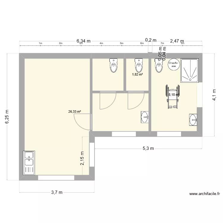 STADE 1. Plan de 3 et 36 m² STADE 1. Plan de 3 et 36 m²