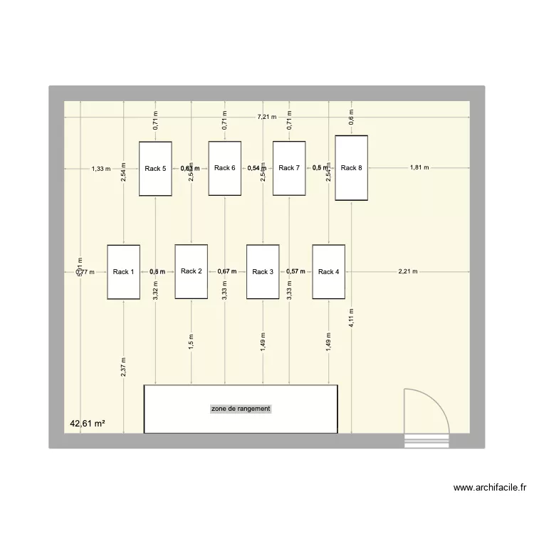 PAA_Salle_Serveur. Plan de 1 Pièce et 43 m² PAA_Salle_Serveur. Plan de 1 Pièce et 43 m²