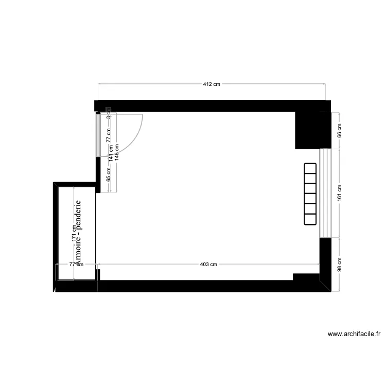 201 East 25th Street- Kids room measurements. Plan de 