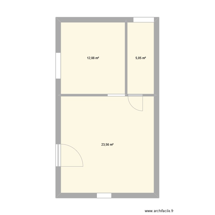 PLAN SALMON (avant). Plan de 3 pièces et 41 m2