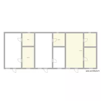 Plan pour 3 studios moderne