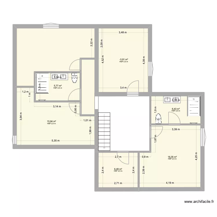 Martin Rey2. Plan de 6 Pièces et 66 m² Martin Rey2. Plan de 6 Pièces et 66 m²