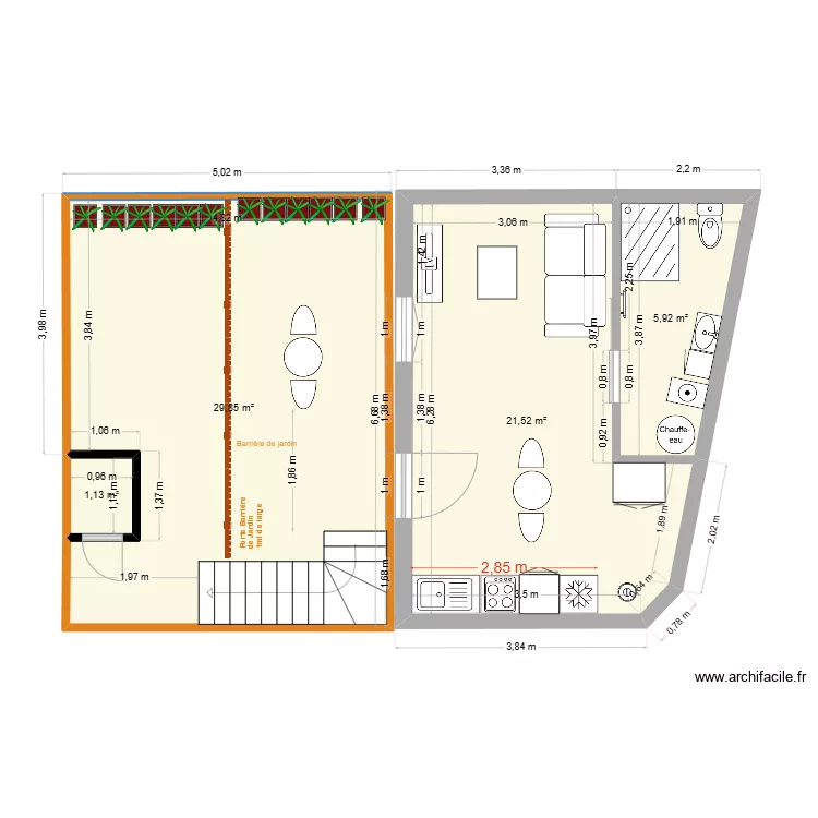 Thuillat 26 Studio RDC Projet V1. Plan de Thuillat 26 Studio RDC Projet V1. Plan de
