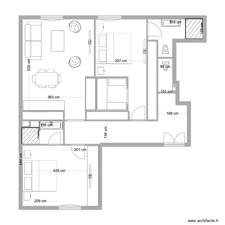 Neji. Plan de 10 et 80 m² Neji. Plan de 10 et 80 m²