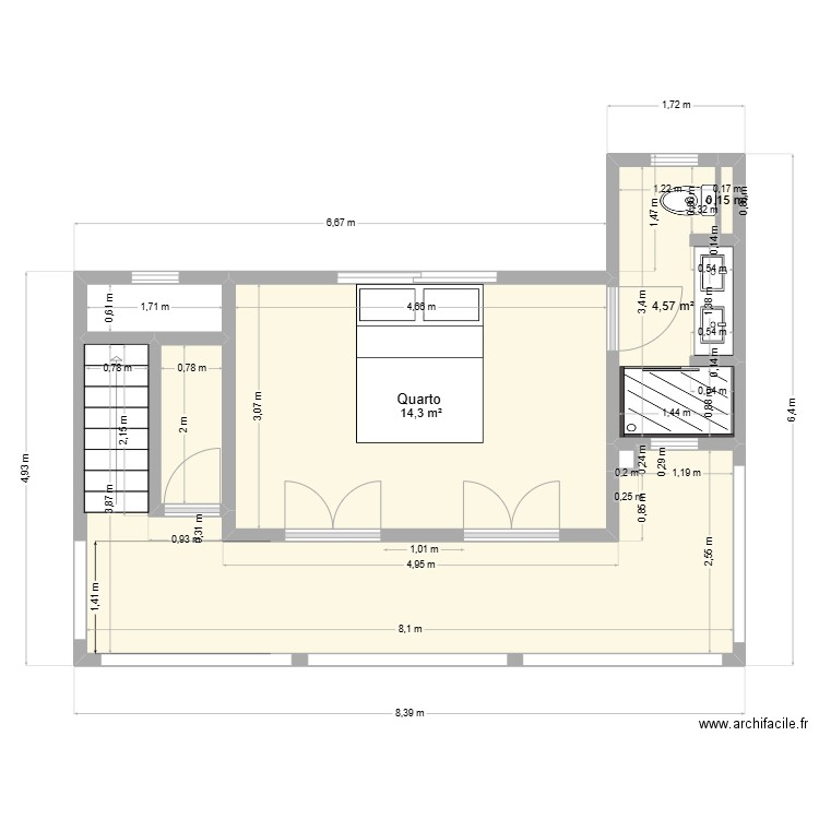 Maison hotte modificações 3. Plan de 7 pièces et 37 m2
