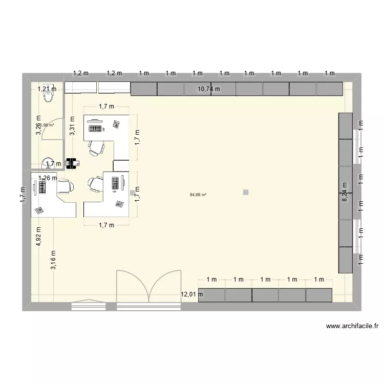 Magasin Langogne. Plan de 
