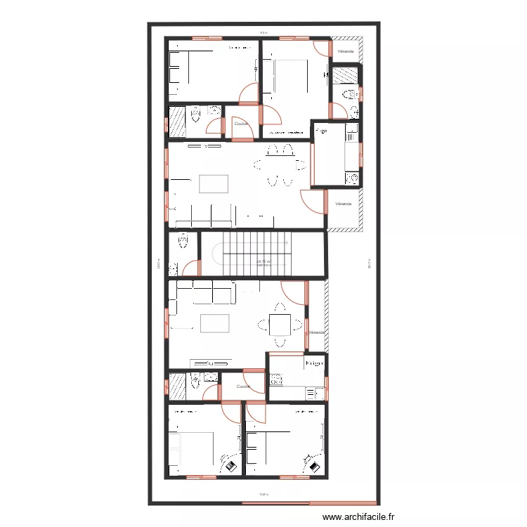 ganvala r+1 rdc am&eacute;. Plan de 