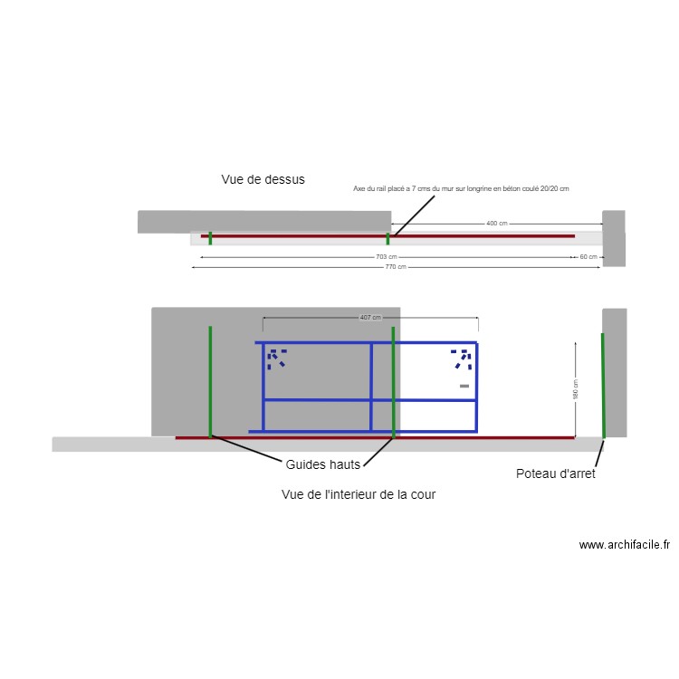 plan pose rail 2. Plan de 0 pièce et 0 m2