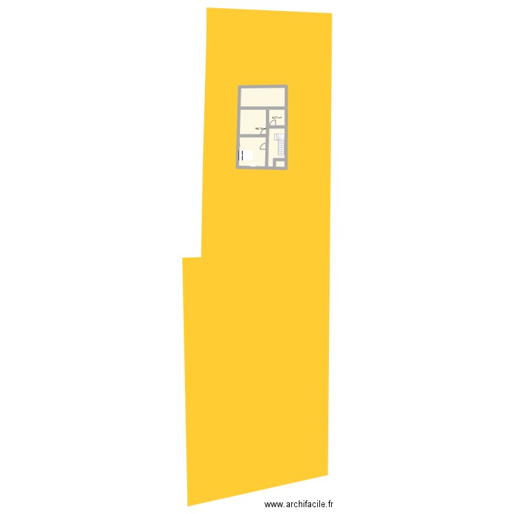 cadastre. Plan de 2 pièces et 59 m2