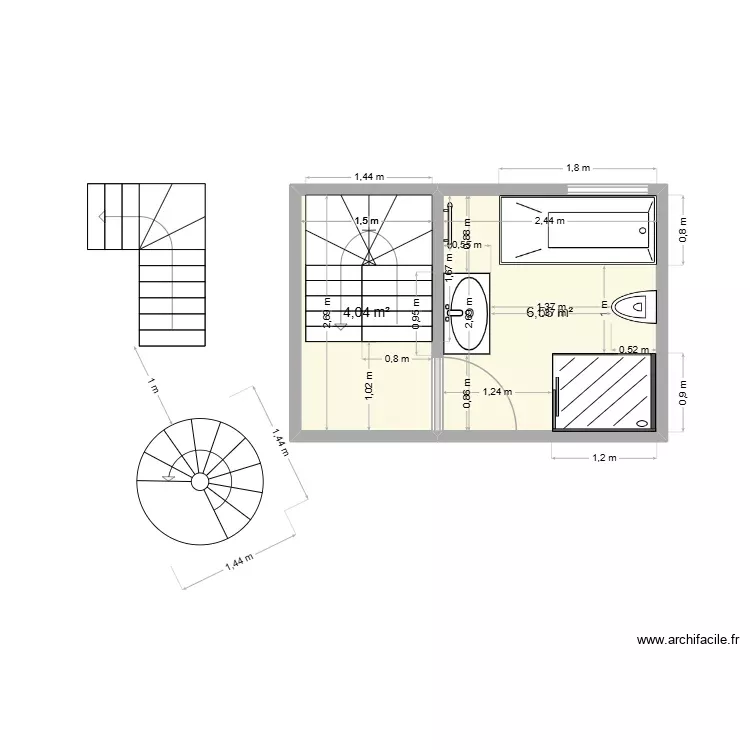 projet 3. Plan de 2 Pièces et 11 m² projet 3. Plan de 2 Pièces et 11 m²
