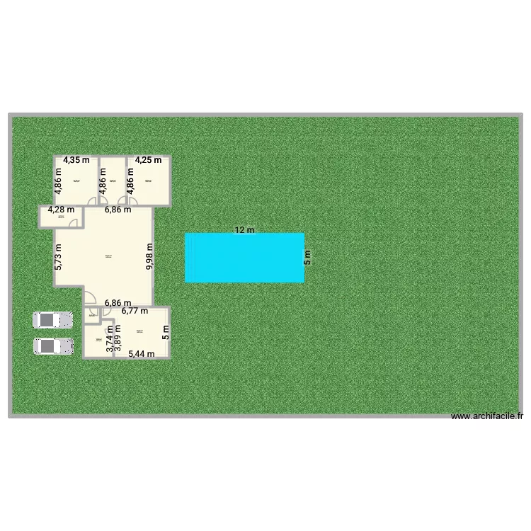 La Felice. Plan de 8  et 190 m²