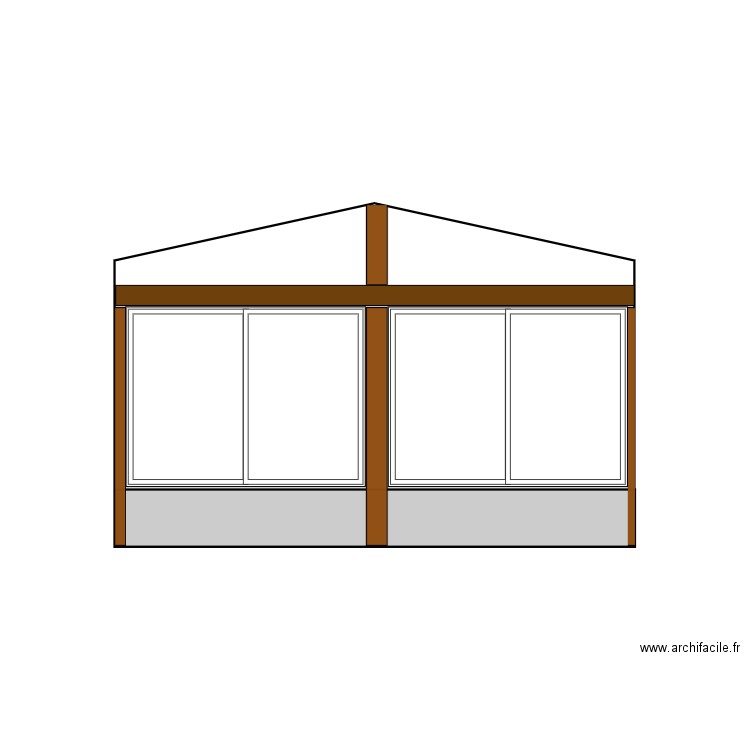 Baie vitrée coulissante actuel. Plan de 0 pièce et 0 m2