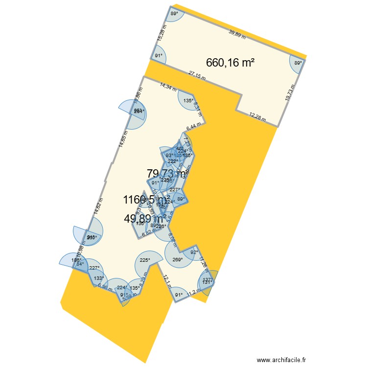 AP Général. Plan de 4 pièces et 2101 m2