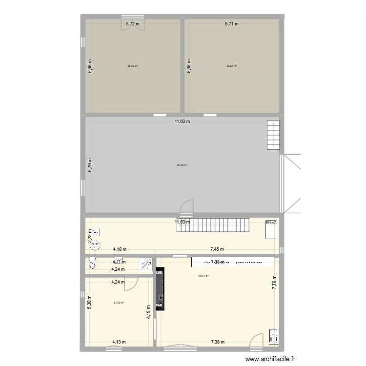 3 place de l'Eglise. Plan de 5 et 219 m² 3 place de l'Eglise. Plan de 5 et 219 m²