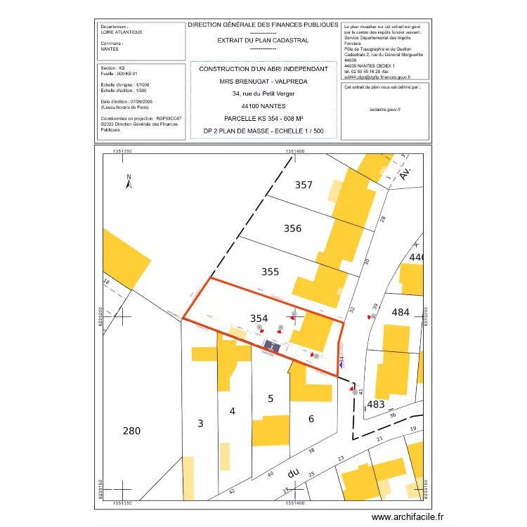 DP 2 BRENUGAT. Plan de 