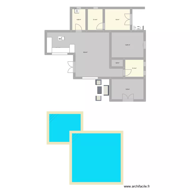 cool 2026. Plan de 8  et 84 m²
