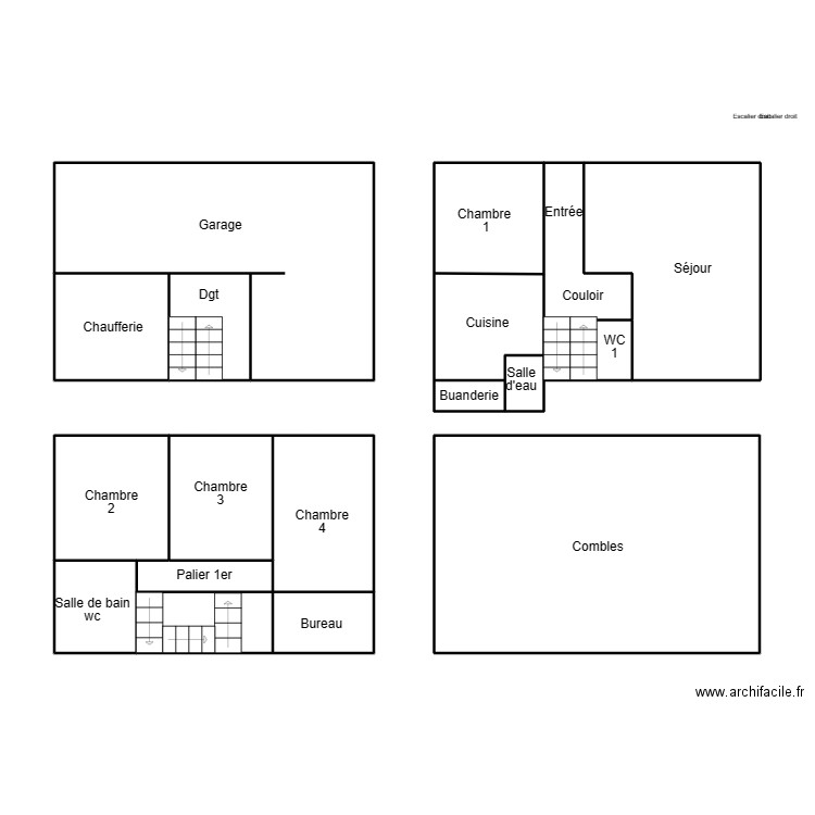 QUIMPER DURET. Plan de 18 pièces et 95 m2