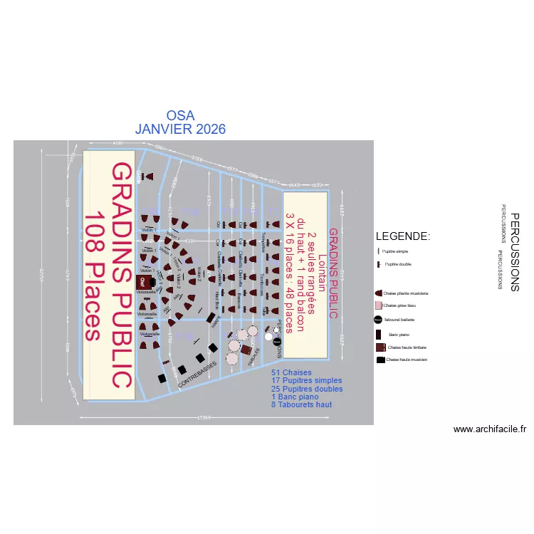 Plateau Symphonique 2026. Plan de 