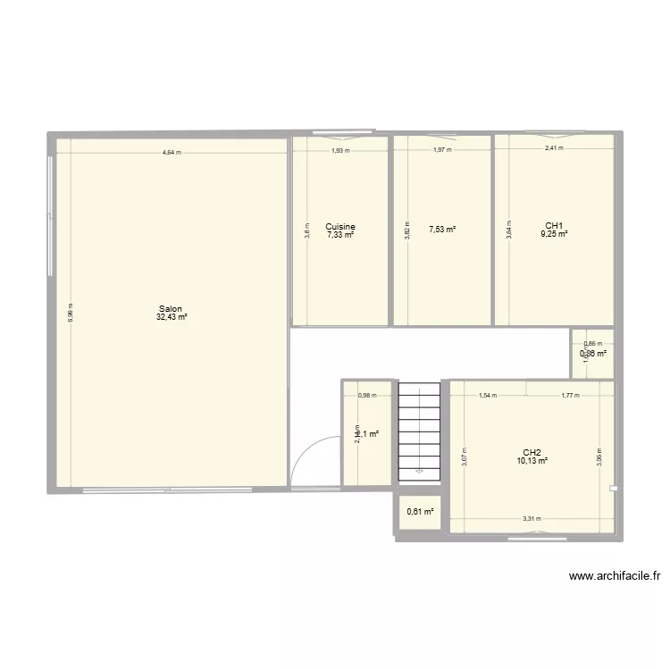 Premier &eacute;tageTignieu. Plan de 