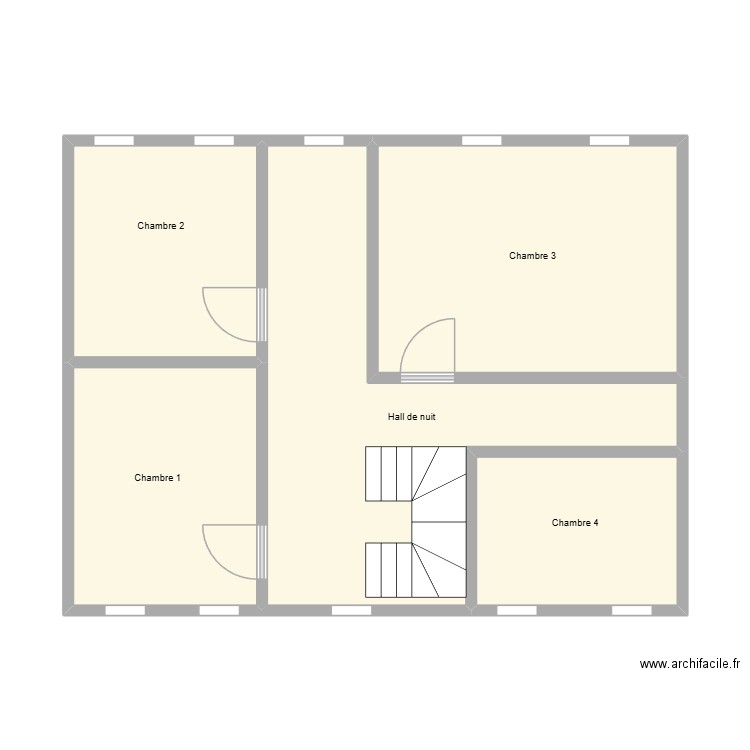 Barvais_Marc_Etage. Plan de 5 pièces et 57 m2