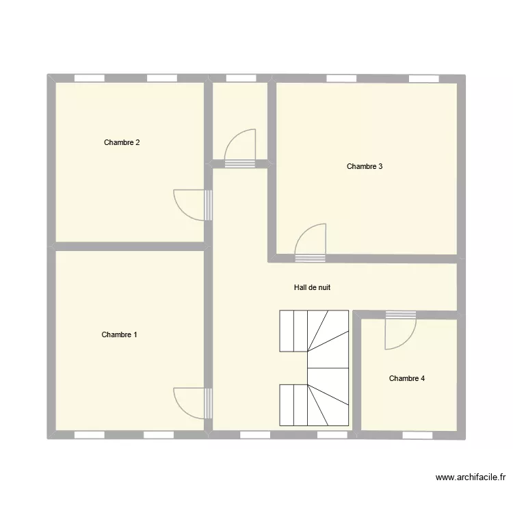 Barvais_Marc_Etage. Plan de 6 pièces et 50 m²