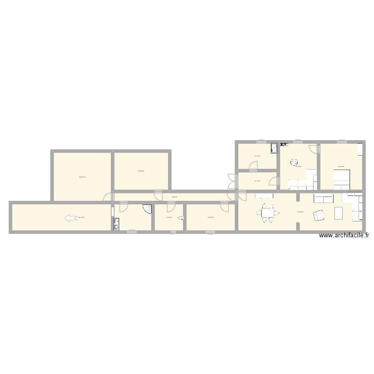 Paul Bert. Plan de 11 pièces et 208 m2