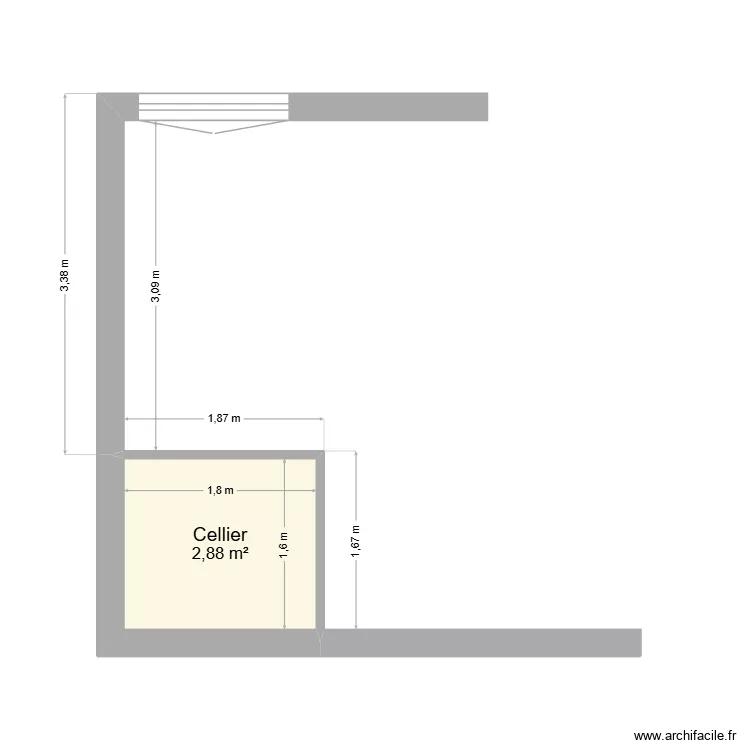 Cuisine Alexandre. Plan de 1 et 3 m² Cuisine Alexandre. Plan de 1 et 3 m²