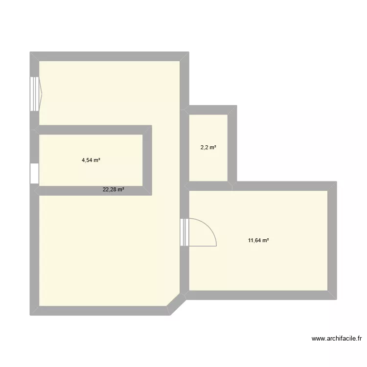pantin. Plan de 4  et 41 m²